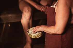 Ashes in the sauna are part of a long-standing sauna ritual Ashes in the sauna are part of a long-standing sauna ritual